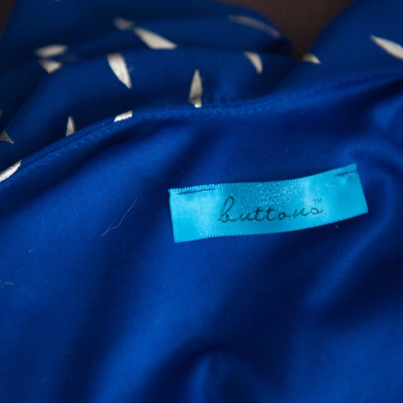 Buttons blue and gold dress - Picture 4 of 4